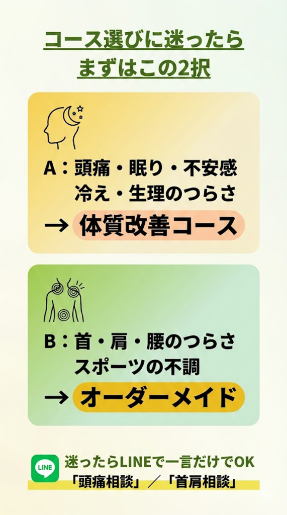 コース選びに迷ったらまずこの2択